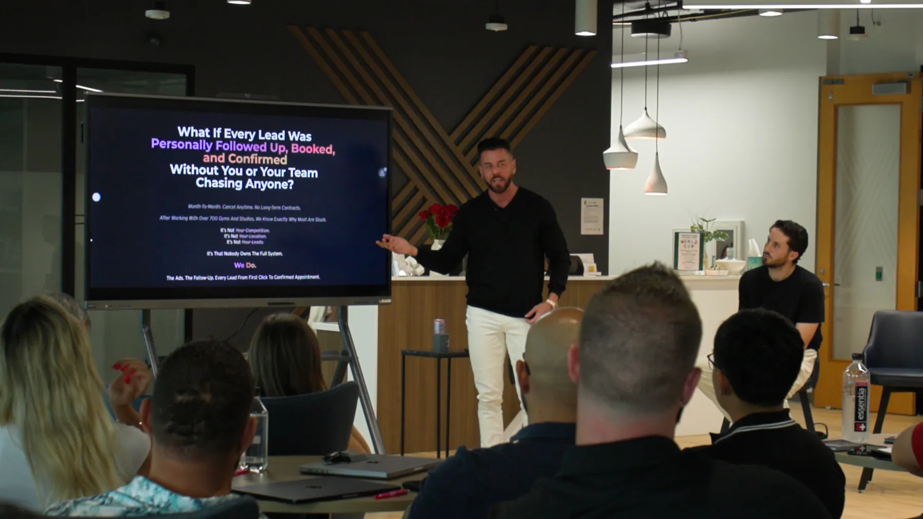Gill Valerio presenting at the Limitless headquarters